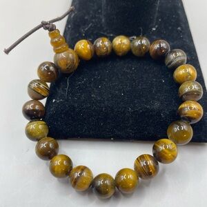 Tigers eye power bead stretch bracelet. Metaphysical. Crystal healing. 6 inches